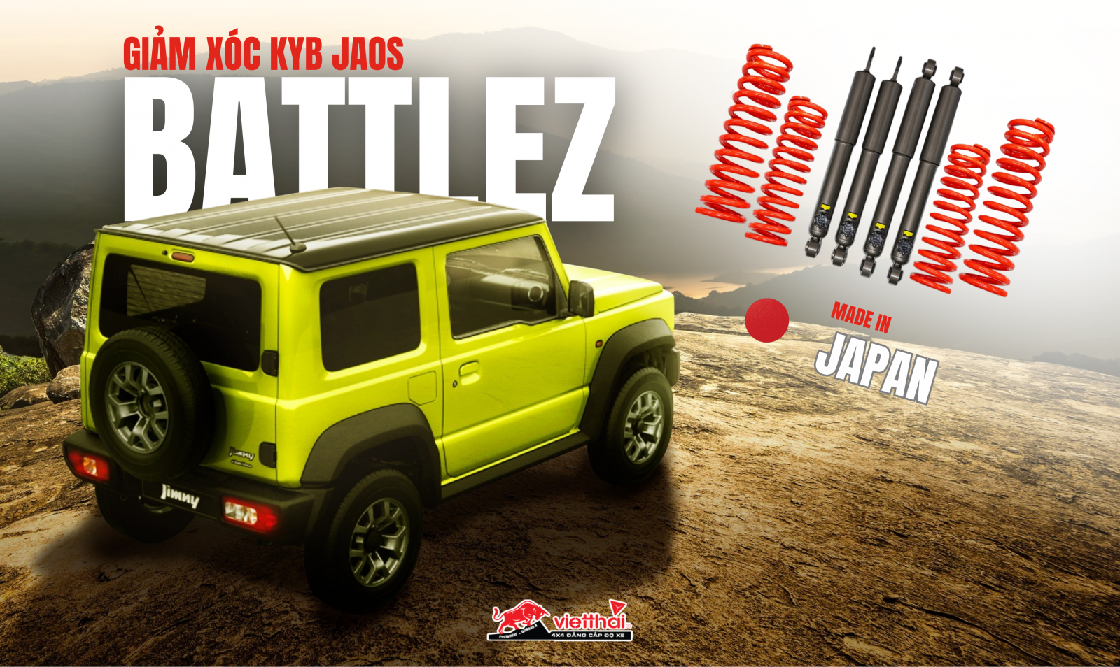 Phuộc KYB JAOS BATTLEZ Cho Suzuki Jimny – Nhỏ Gọn Nhưng Chạy Khỏe Hơn Rõ Rệt!